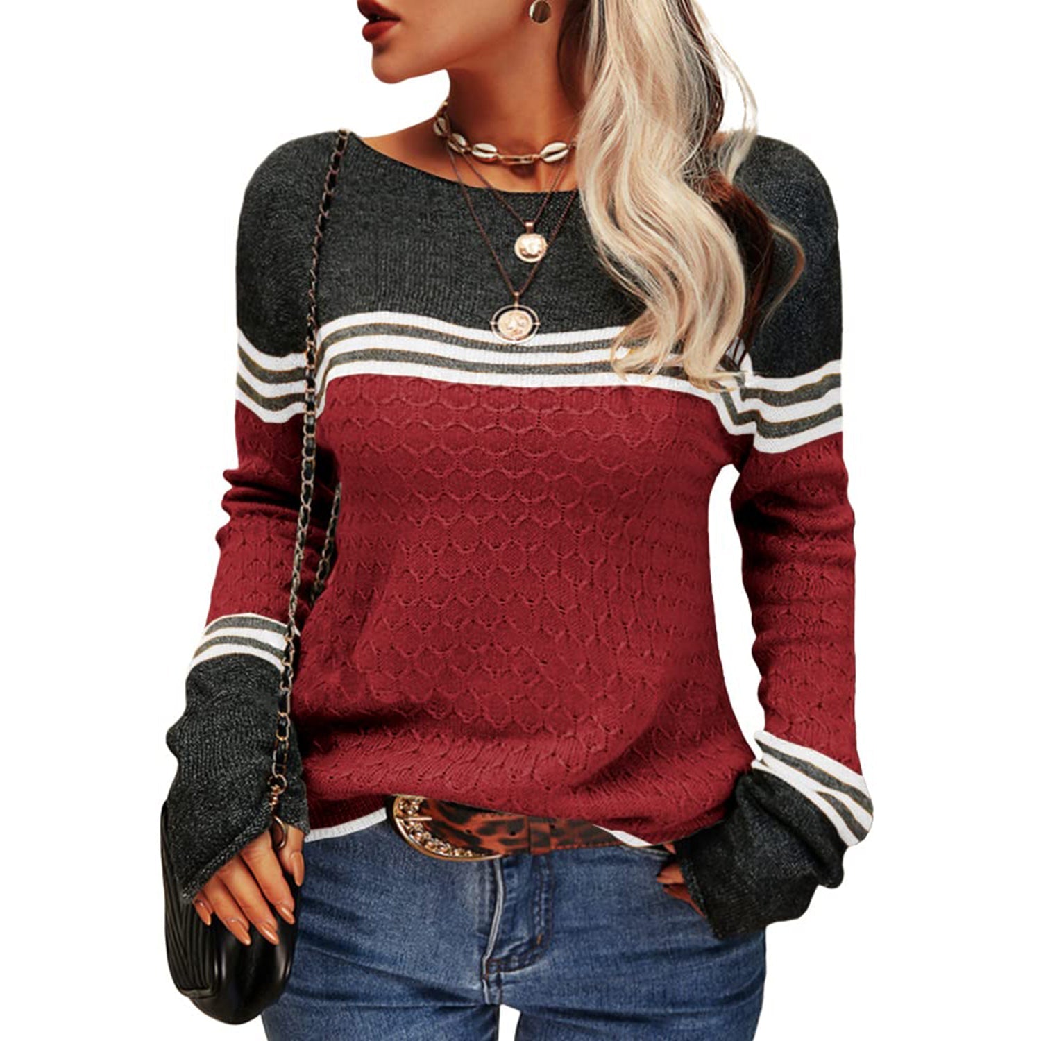 Nathalie – Pull femme à rayures