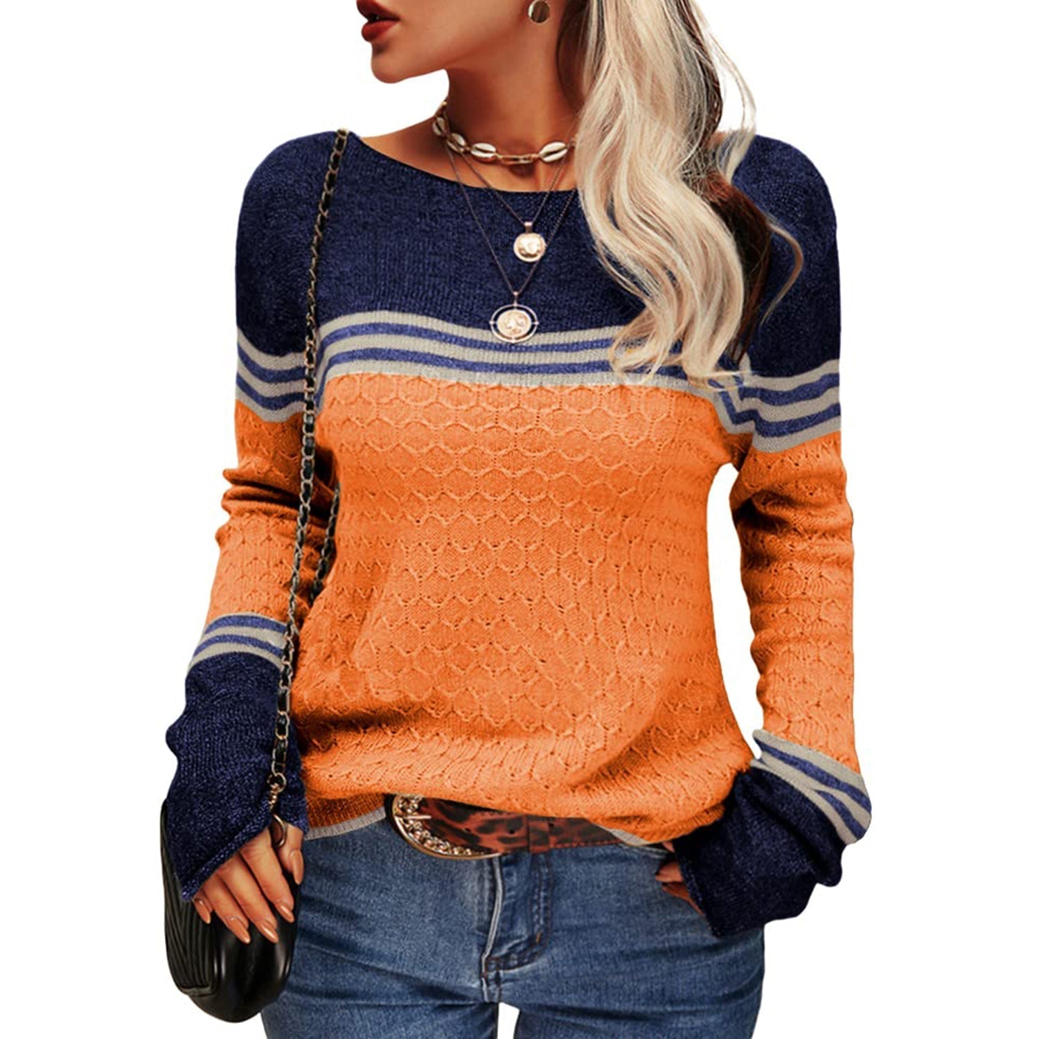 Nathalie – Pull femme à rayures