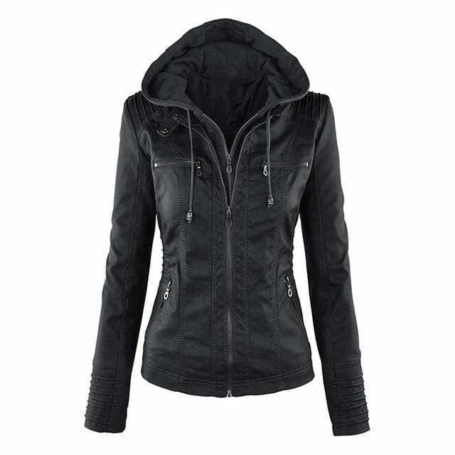 Veste à capuche femme zippée doublée style vintage 2