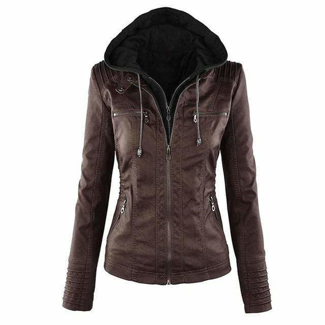 Veste à capuche femme zippée doublée style vintage 4