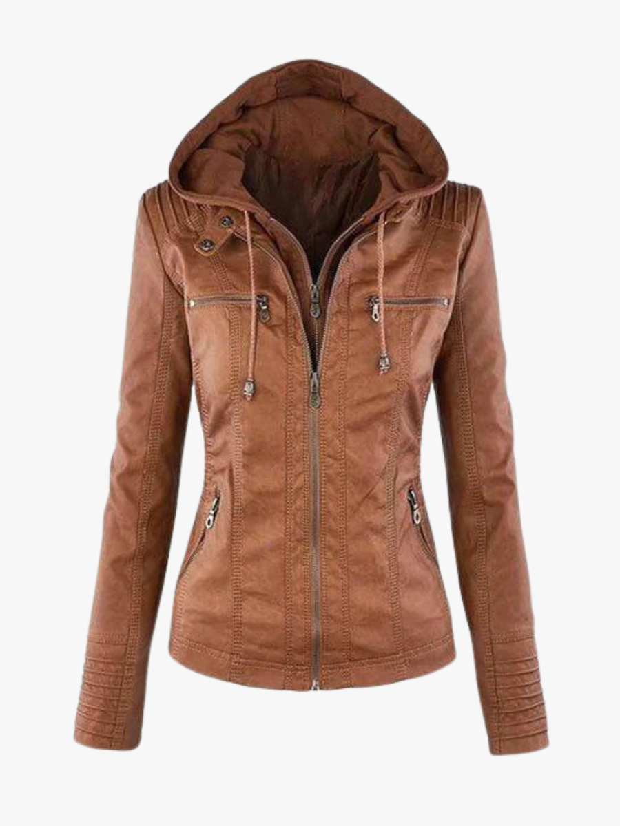 Veste à capuche femme zippée doublée style vintage 5