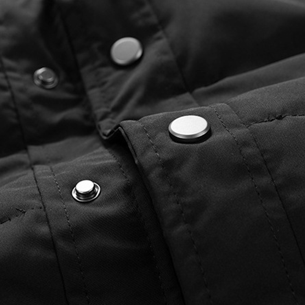 Veste chemise matelassée homme à col et poches boutons pression 10