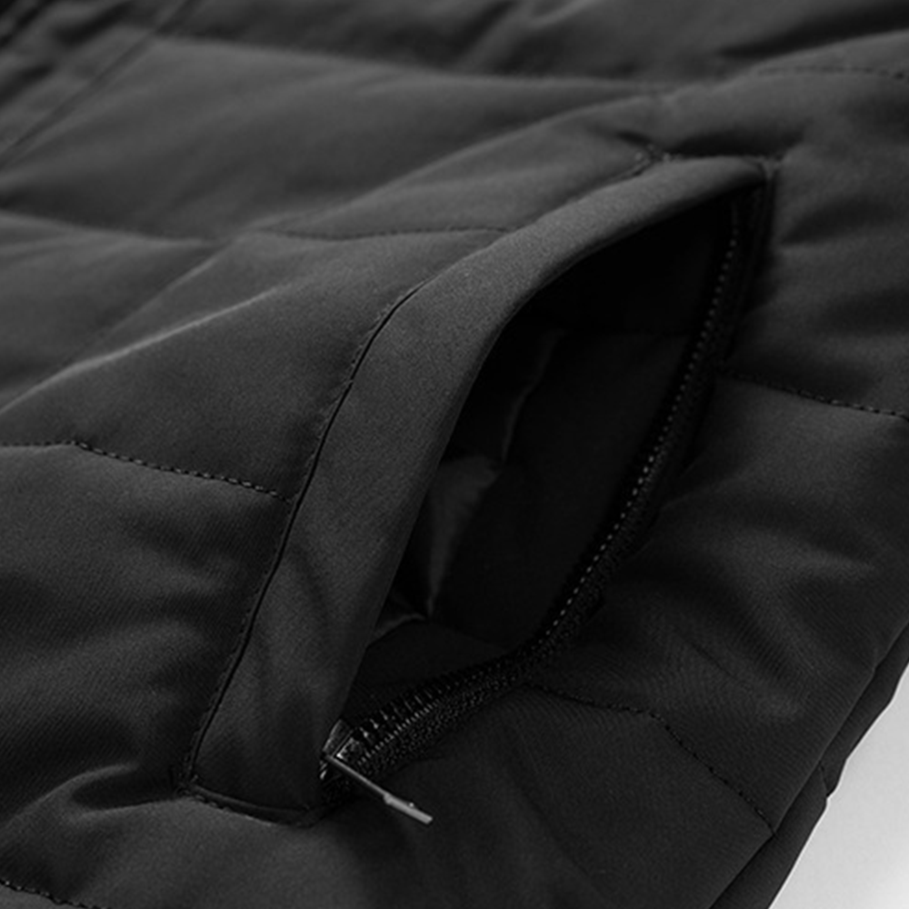 Veste chemise matelassée homme à col et poches boutons pression 11