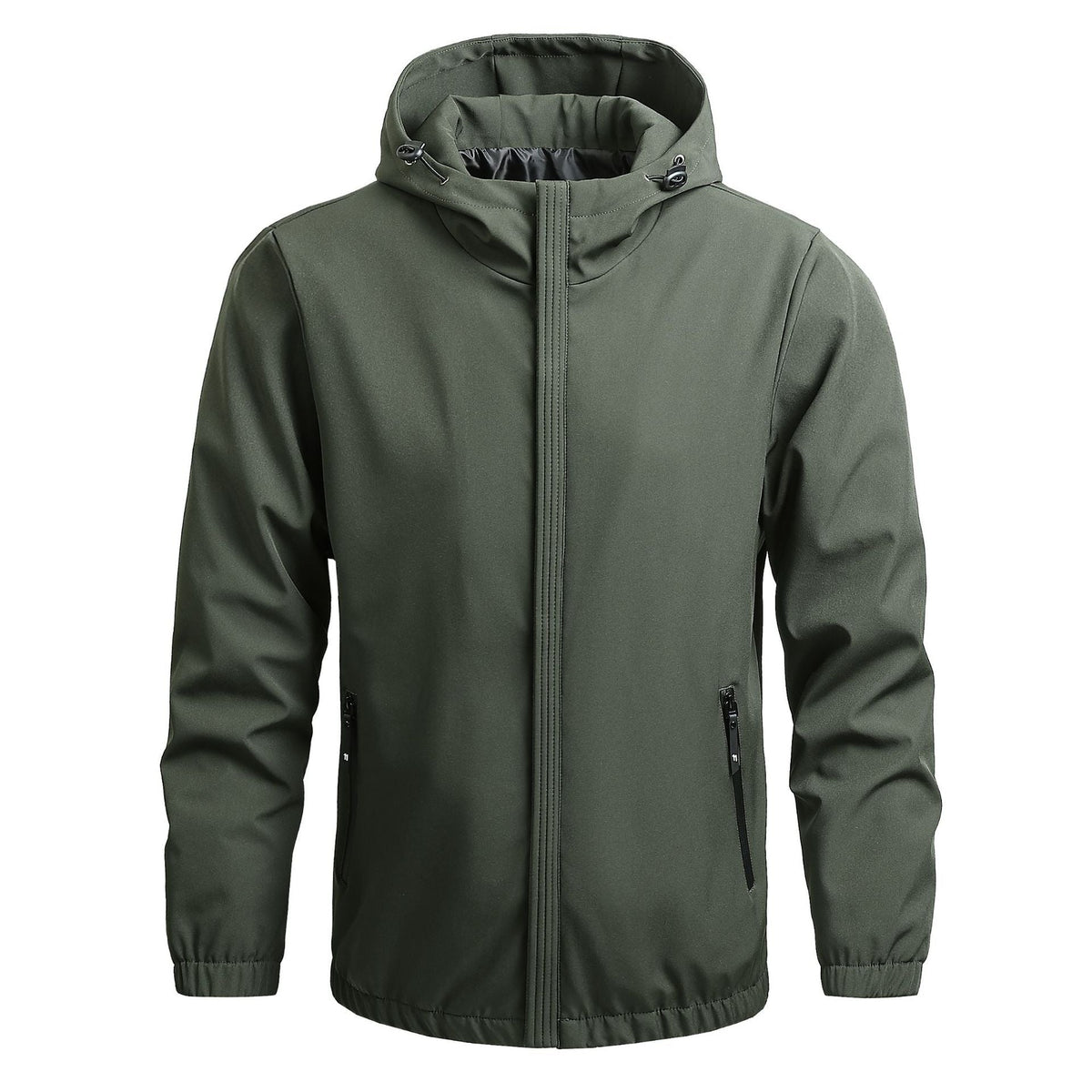 Veste coupe-vent homme à capuche déperlante à poches zippées 2
