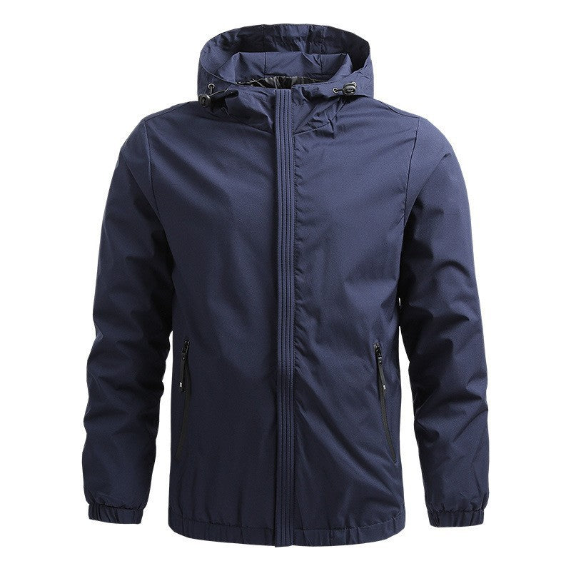 Veste coupe-vent homme à capuche déperlante à poches zippées 3
