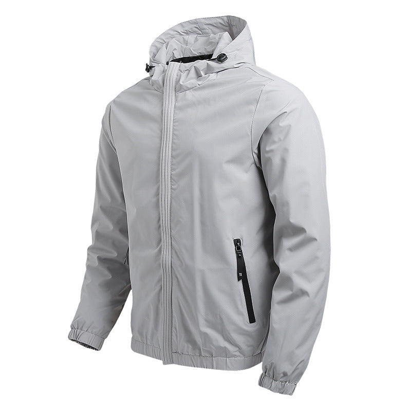 Veste coupe-vent homme à capuche déperlante à poches zippées 6
