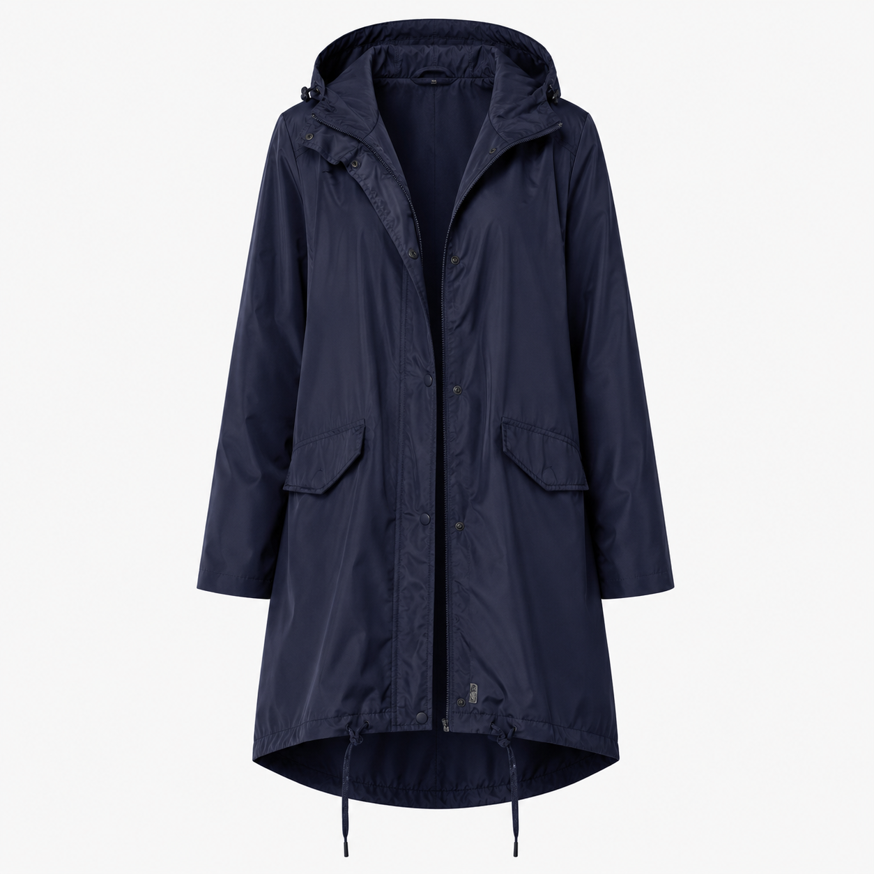 Veste de pluie femme déperlante oversize à capuche avec cordon de serrage à l'ourlet 12