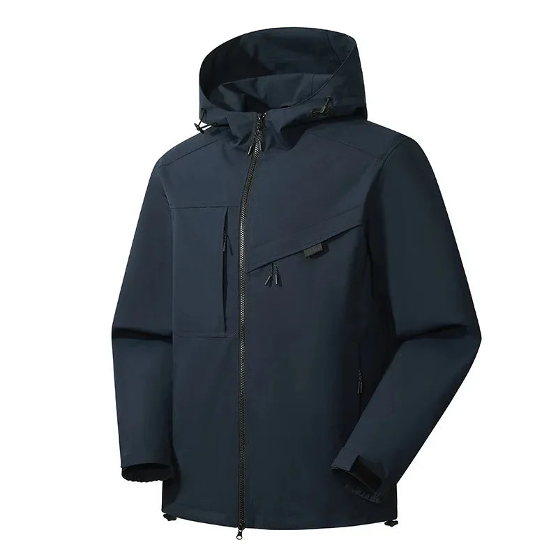 Veste de pluie femme imperméable à capuche avec coutures étanchées et poches zippées 5