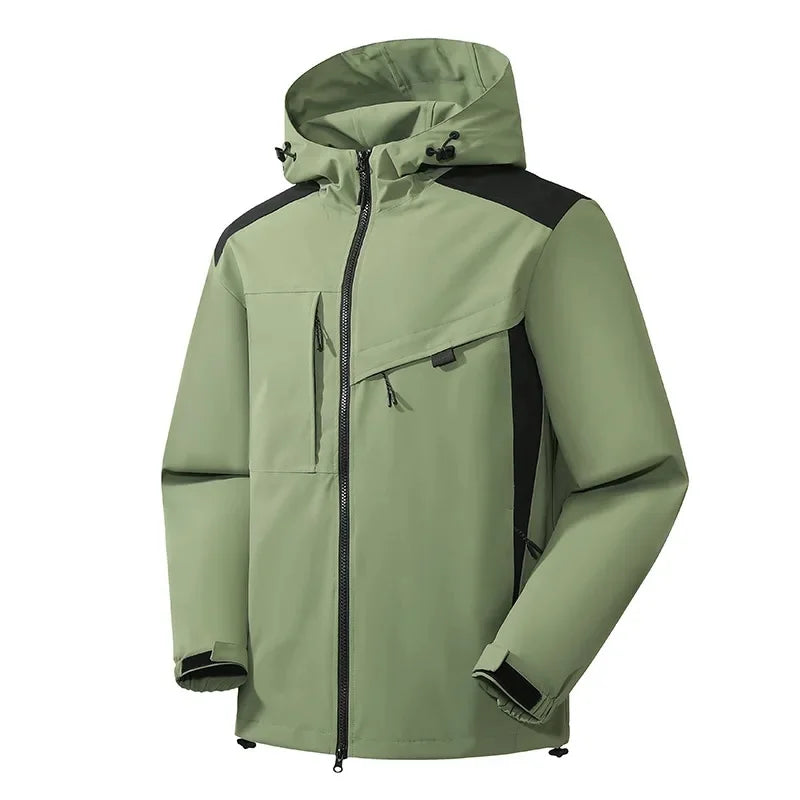 Veste de pluie femme imperméable à capuche avec coutures étanchées et poches zippées 7