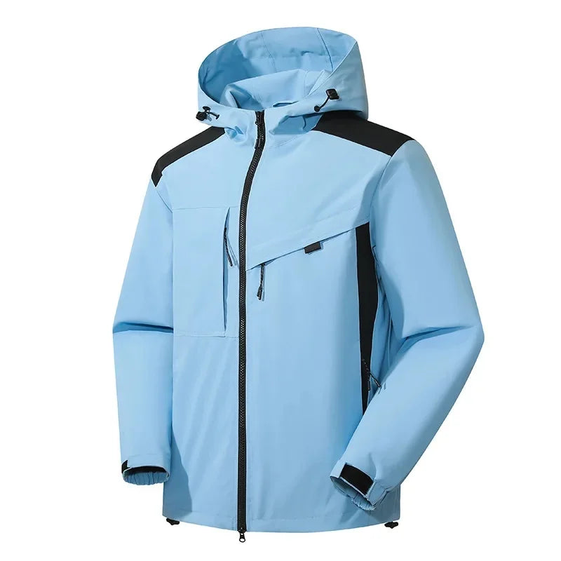 Veste de pluie femme imperméable à capuche avec coutures étanchées et poches zippées 8