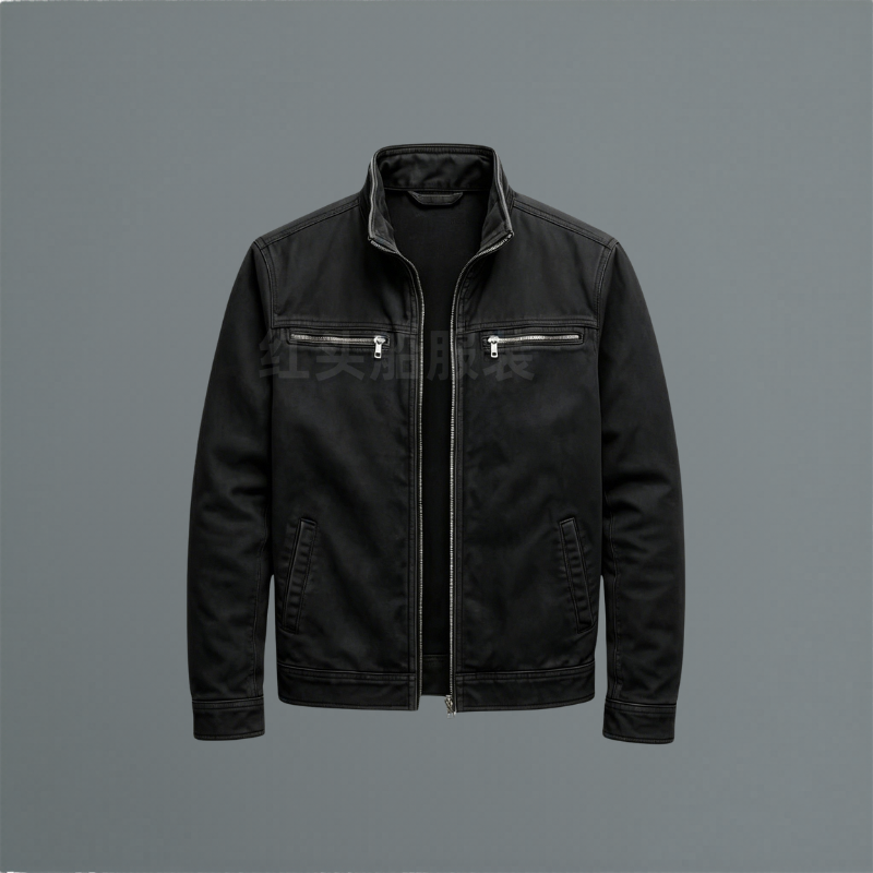 Veste en coton homme mi-saison coupe structurée et décontractée 2