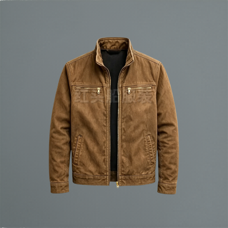 Veste en coton homme mi-saison coupe structurée et décontractée 4