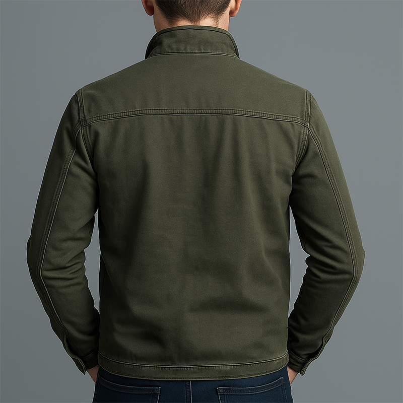 Veste en coton homme mi-saison coupe structurée et décontractée 7