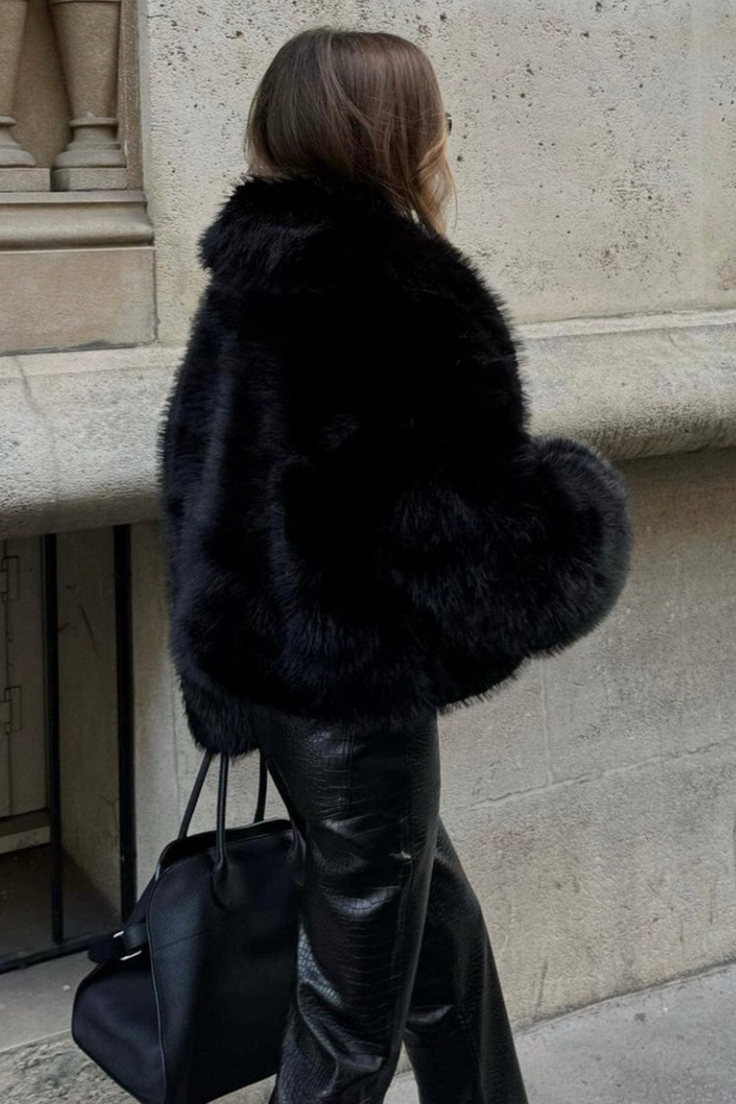 Veste en fausse fourrure femme courte et légère à doublure douce 6