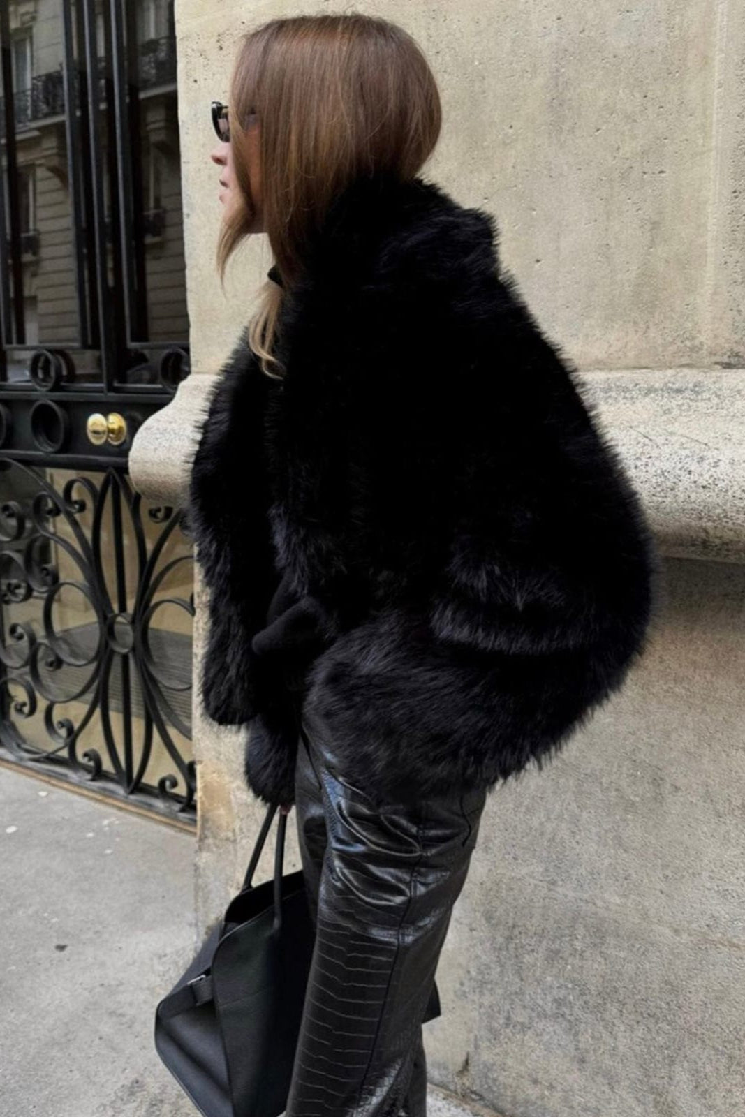 Veste en fausse fourrure femme courte et légère à doublure douce 7