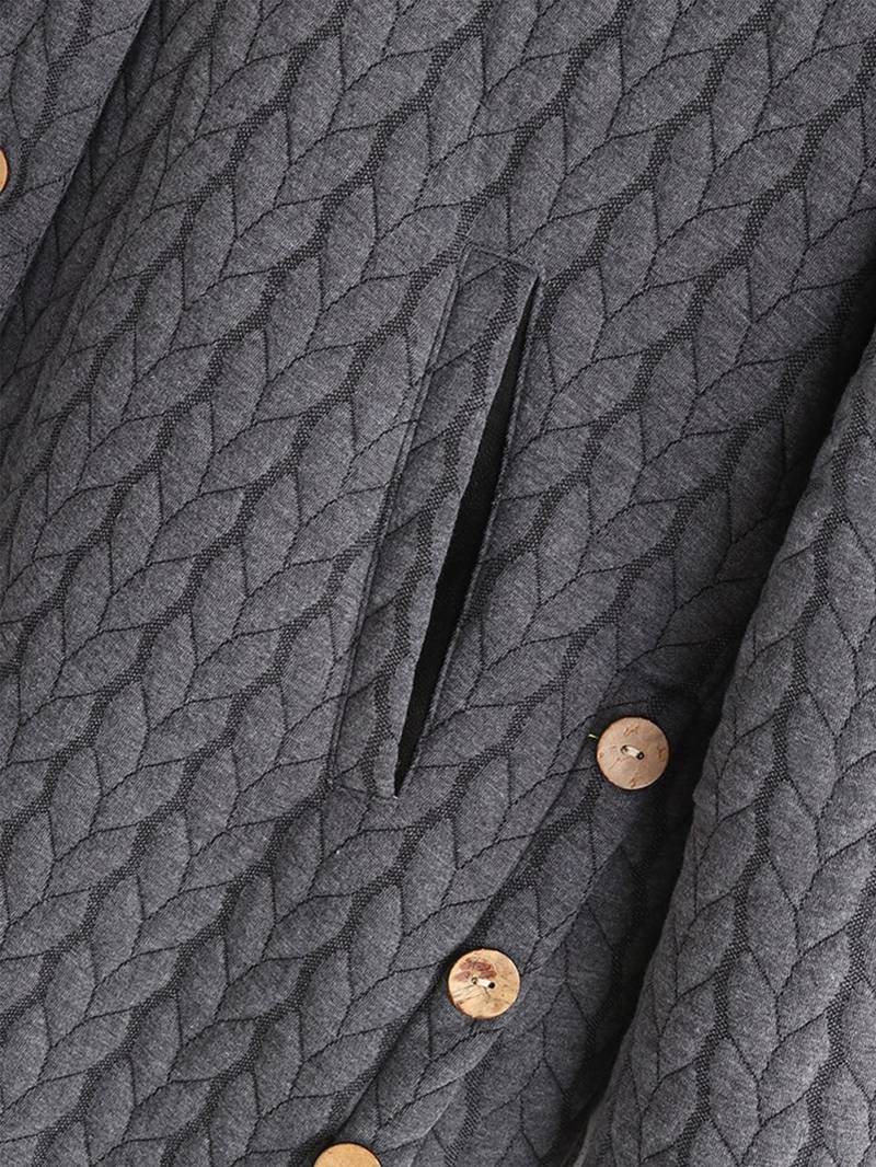 Veste femme à capuche boutonnée doublée et chaude pour l'hiver 10