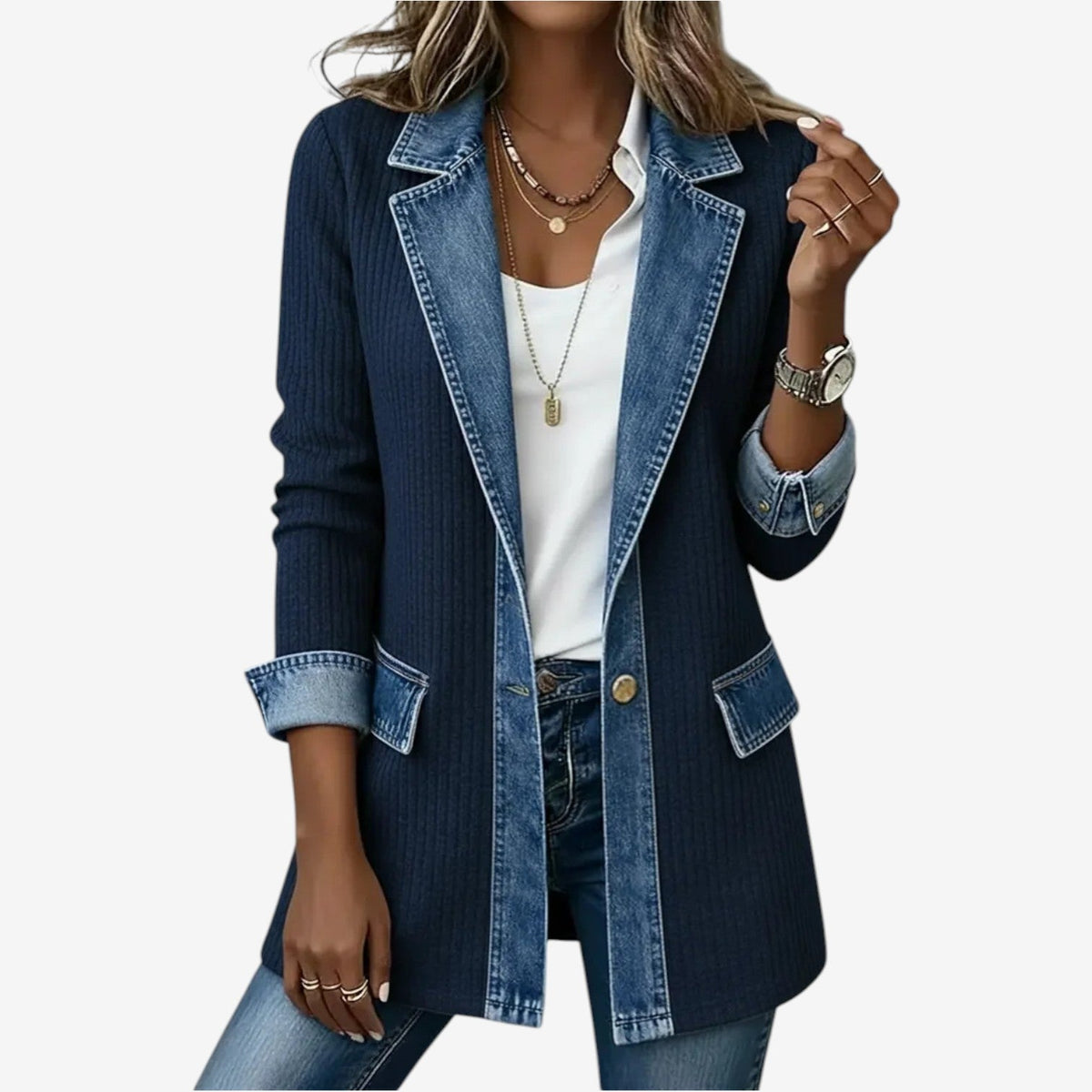 Veste femme en maille de coton coupe ample mi-saison 6