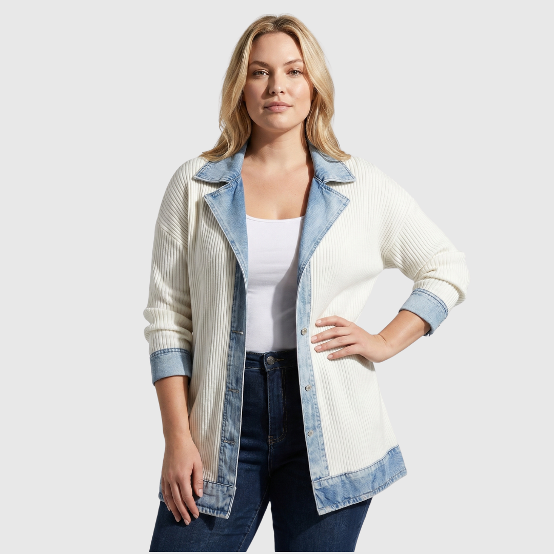 Veste femme en maille de coton coupe ample mi-saison 8