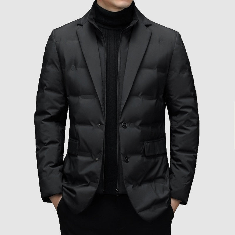 Veste habillée homme coupe ajustée à revers pour temps froid 1