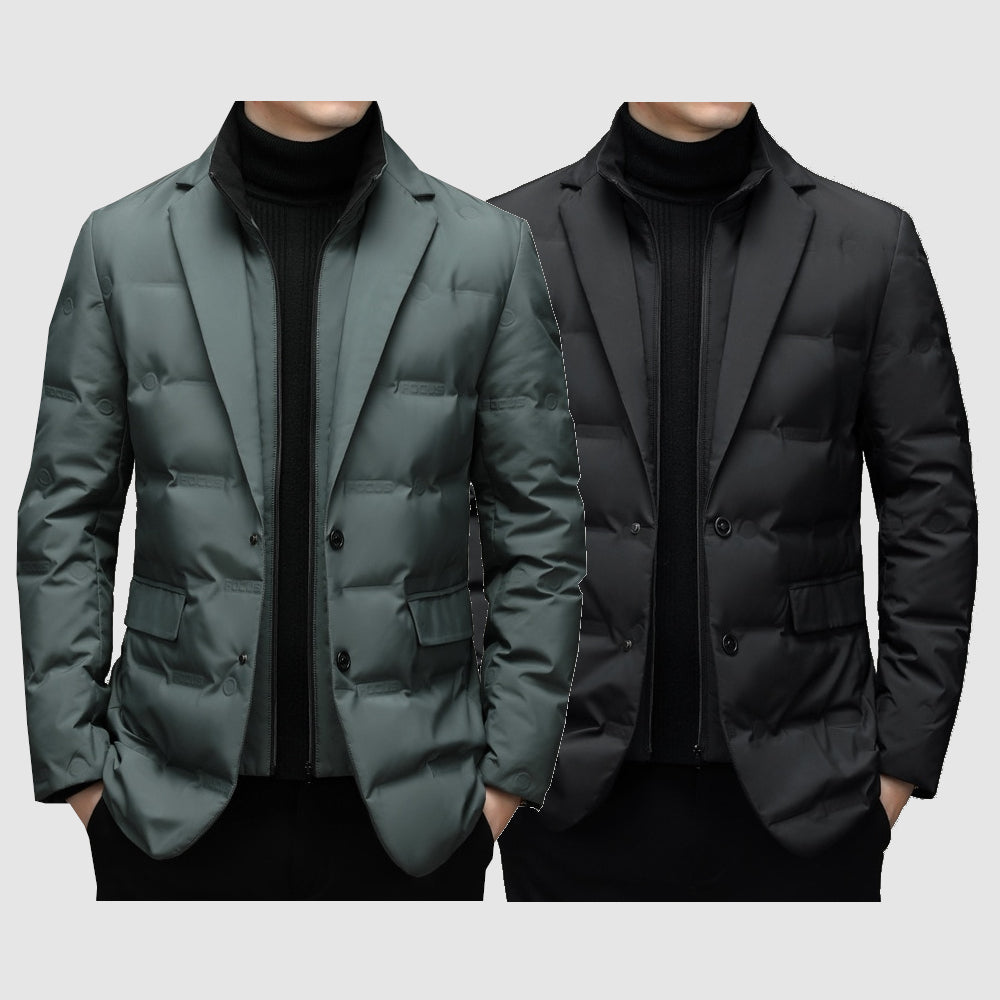 Veste habillée homme coupe ajustée à revers pour temps froid 3