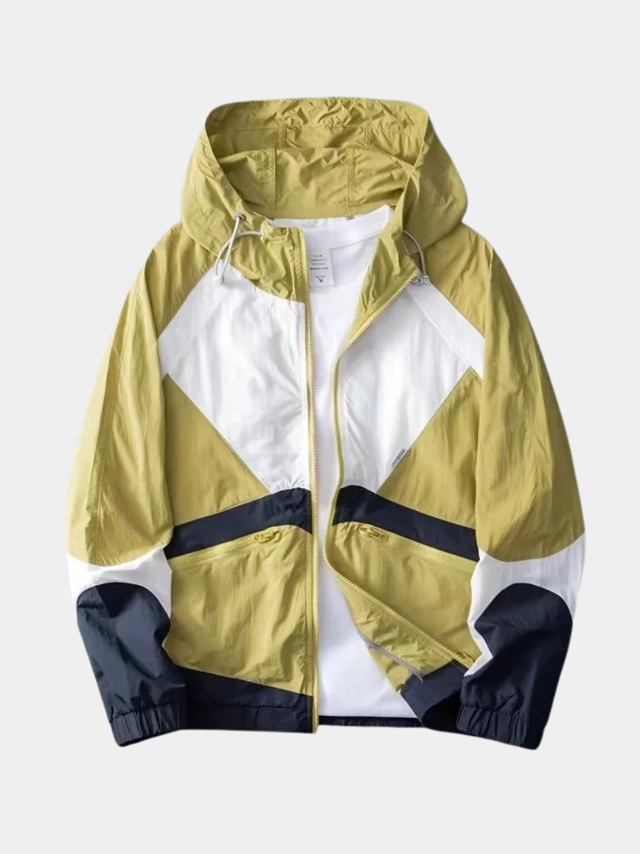 Veste homme déperlante à capuche en nylon 3