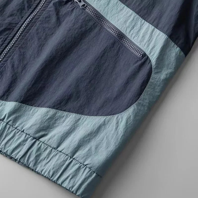 Veste homme déperlante à capuche en nylon 5