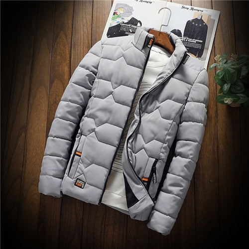 Veste matelassée homme légère zippée à motif géométrique et poches 1