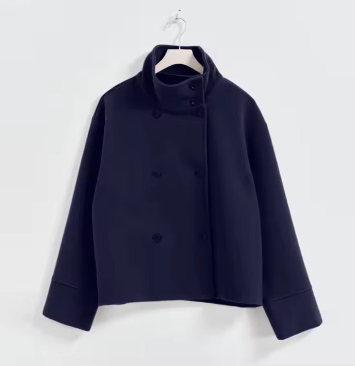 Veste mi-saison femme courte et ajustée à double boutonnage 2
