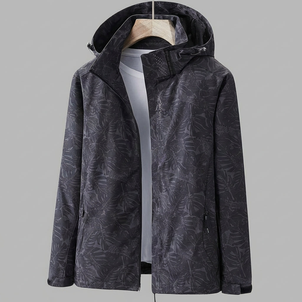 Veste mi-saison femme déperlante et coupe-vent à capuche et poches zippées 1