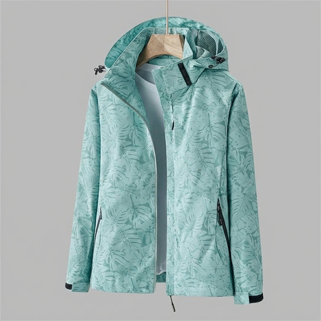 Veste mi-saison femme déperlante et coupe-vent à capuche et poches zippées 6