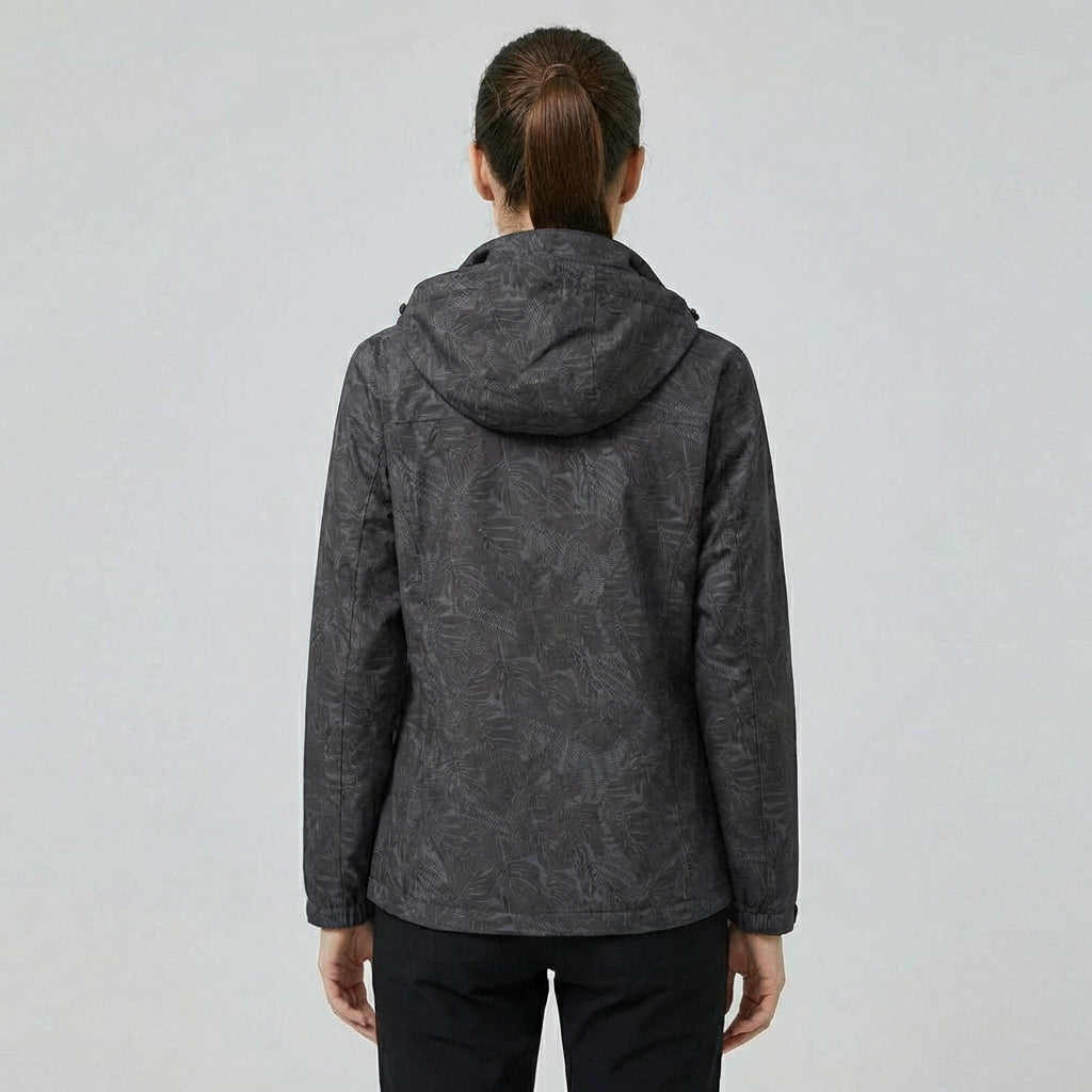 Veste mi-saison femme déperlante et coupe-vent à capuche et poches zippées 8