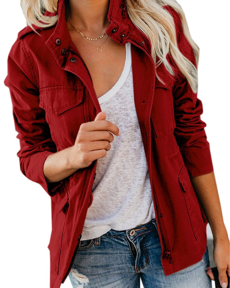 Veste mi-saison femme légèrement ajustée à poches latérales 5