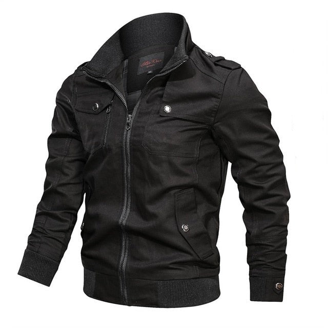 Veste mi-saison homme zippée à col rabattu avec poches et bords-côtes 3