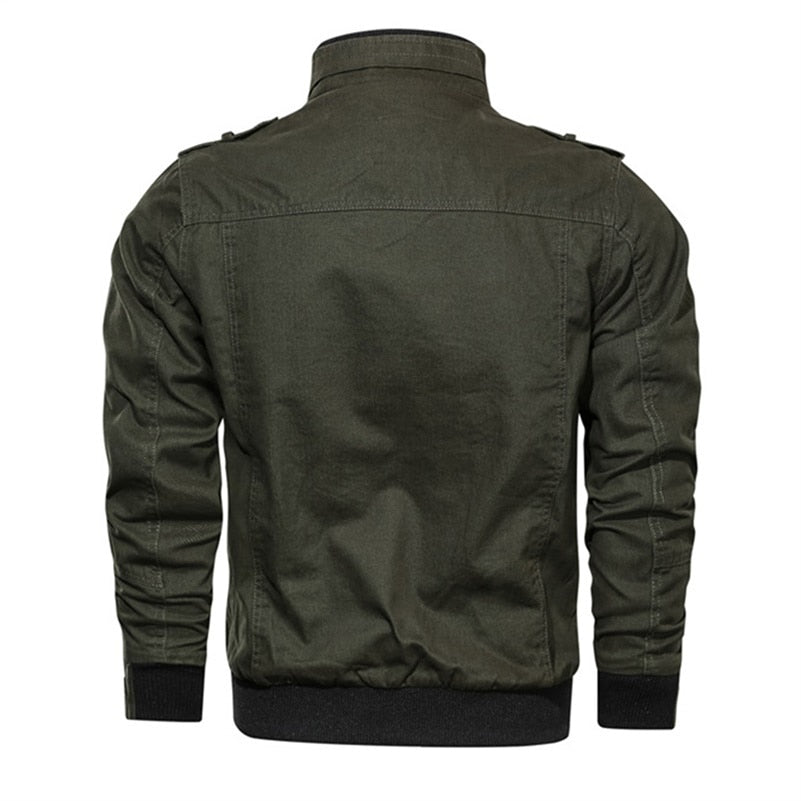 Veste mi-saison homme zippée à col rabattu avec poches et bords-côtes 6