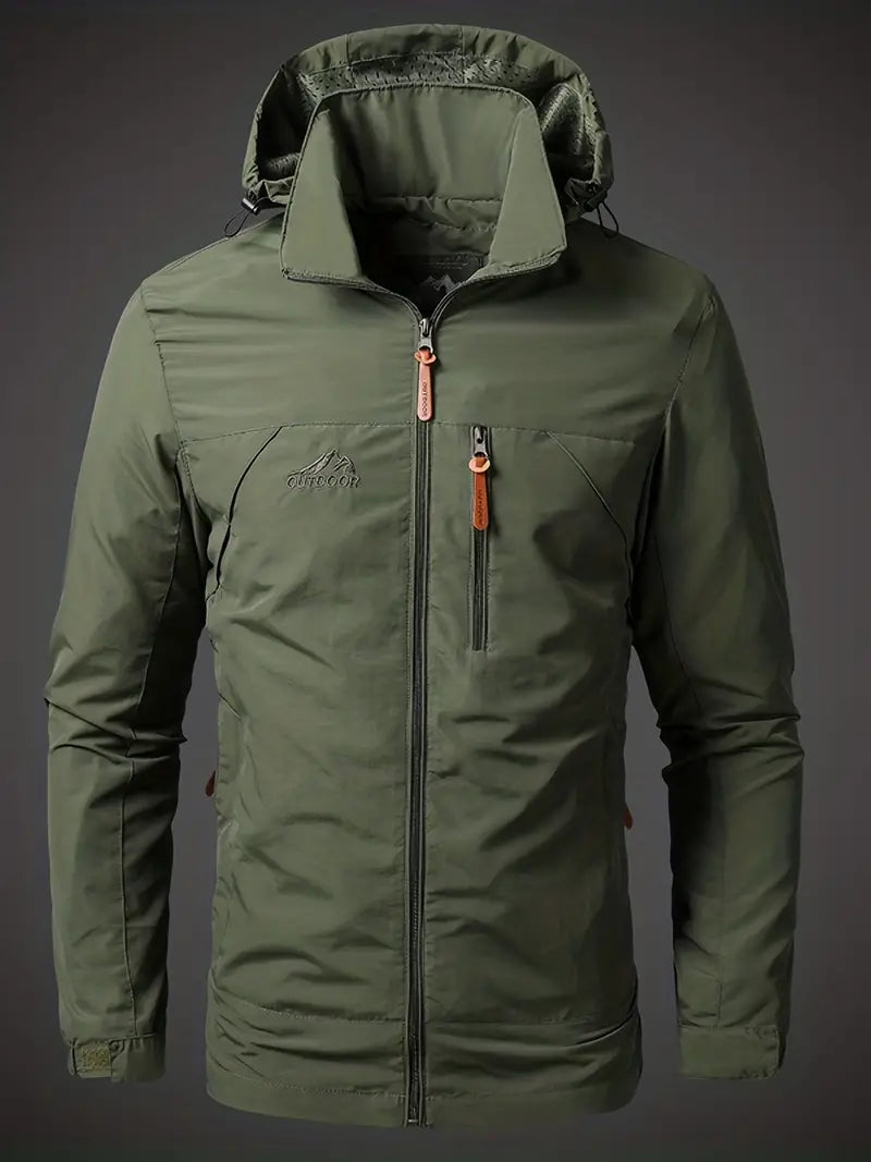 Veste outdoor homme déperlante et coupe-vent respirante à poches 1