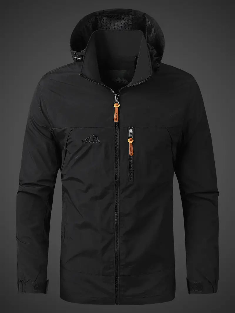 Veste outdoor homme déperlante et coupe-vent respirante à poches 3