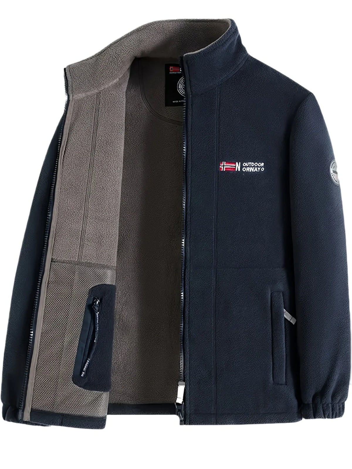 Veste polaire homme légère et chaude à col montant 1