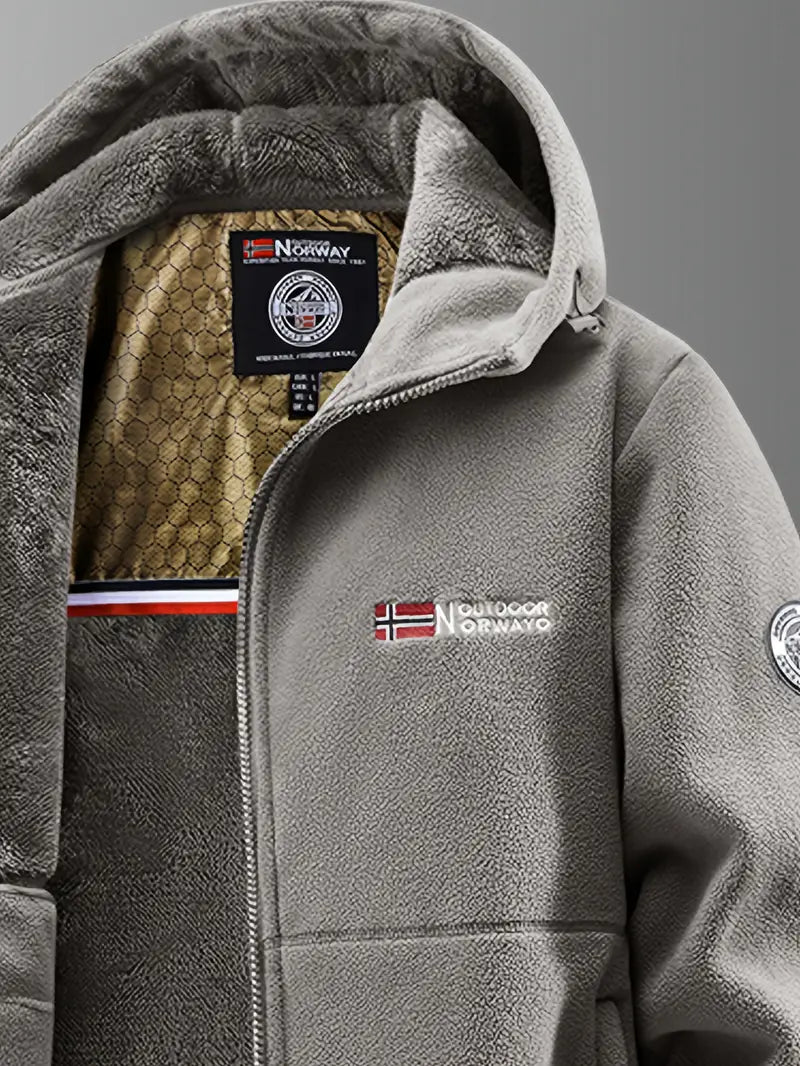 Veste polaire homme thermique coupe-vent à capuche 6