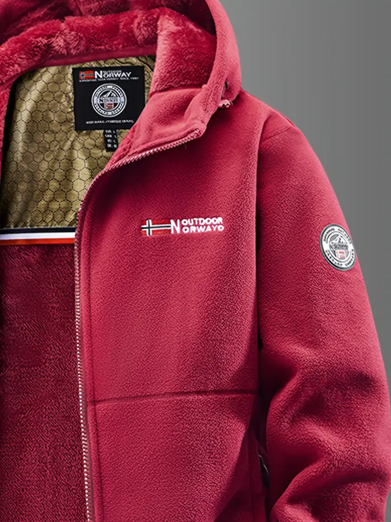 Veste polaire homme thermique coupe-vent à capuche 7