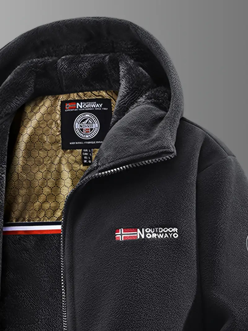 Veste polaire homme thermique coupe-vent à capuche 8
