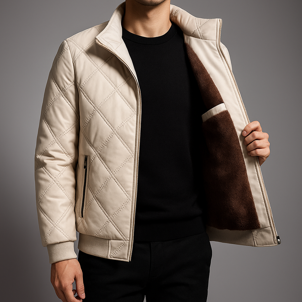 Veste polaire matelassée homme coupe-vent à fermeture zippée 9