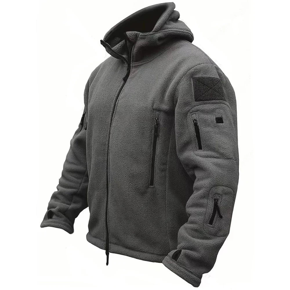 Veste polaire tactique homme à col montant multi-poches 1