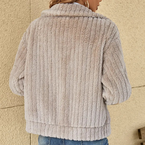 Veste teddy femme zippée à col 6