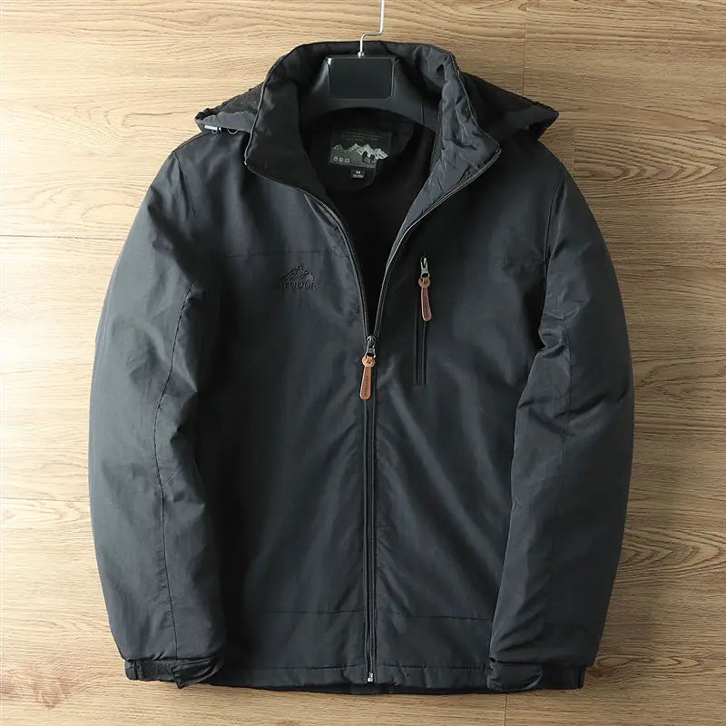 Veste thermique homme à capuche doublée polaire pour l'hiver 4