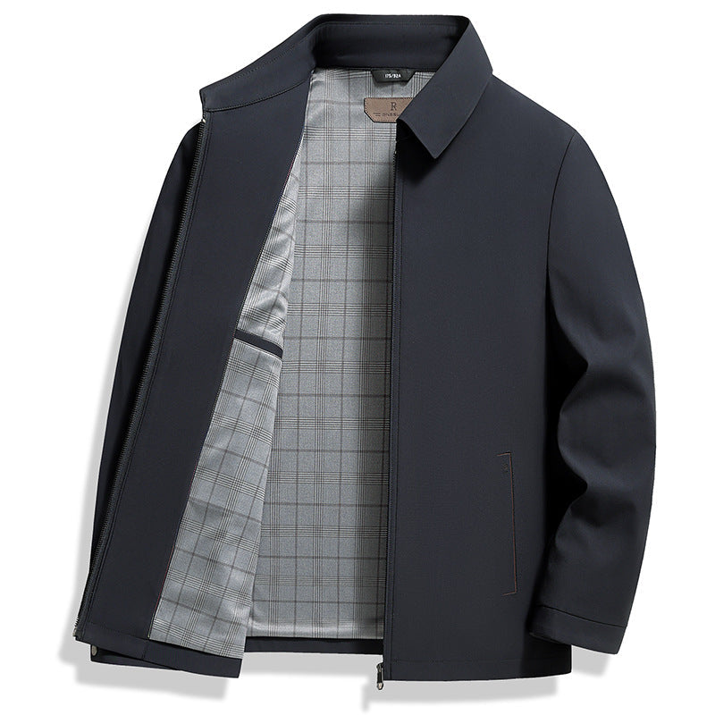Veste zippée homme légère à col montant pour la mi-saison 1