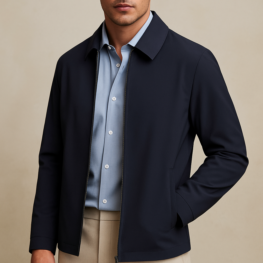 Veste zippée homme légère à col montant pour la mi-saison 11