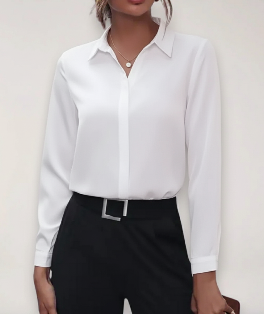 Pauline – Blouse ajustée à boutons femme